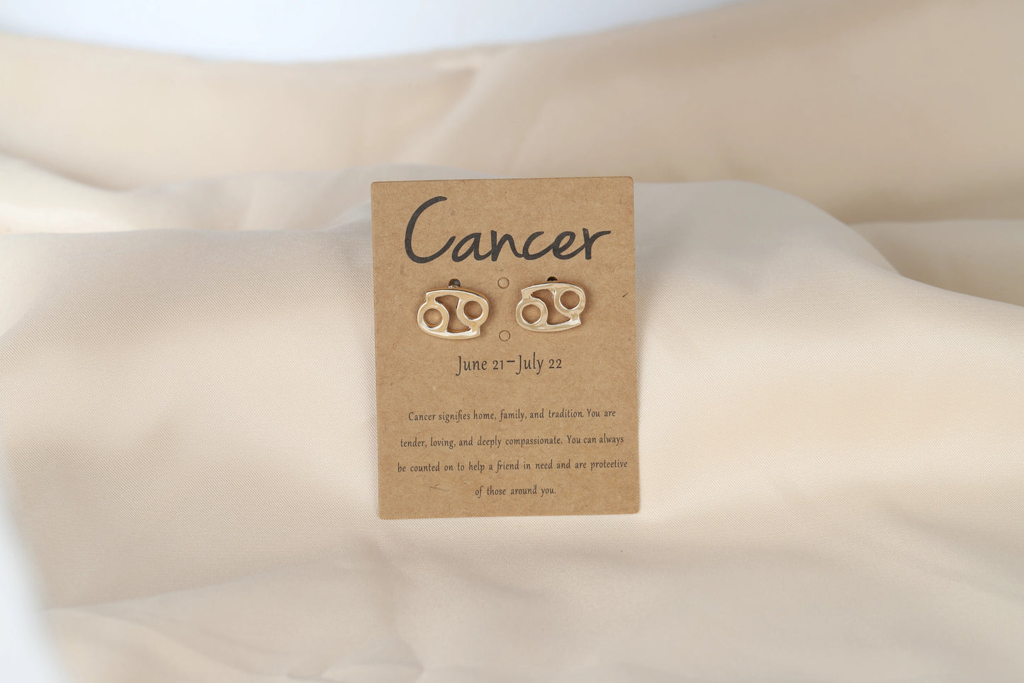 Cancer Dainty Zodiac Earrings
