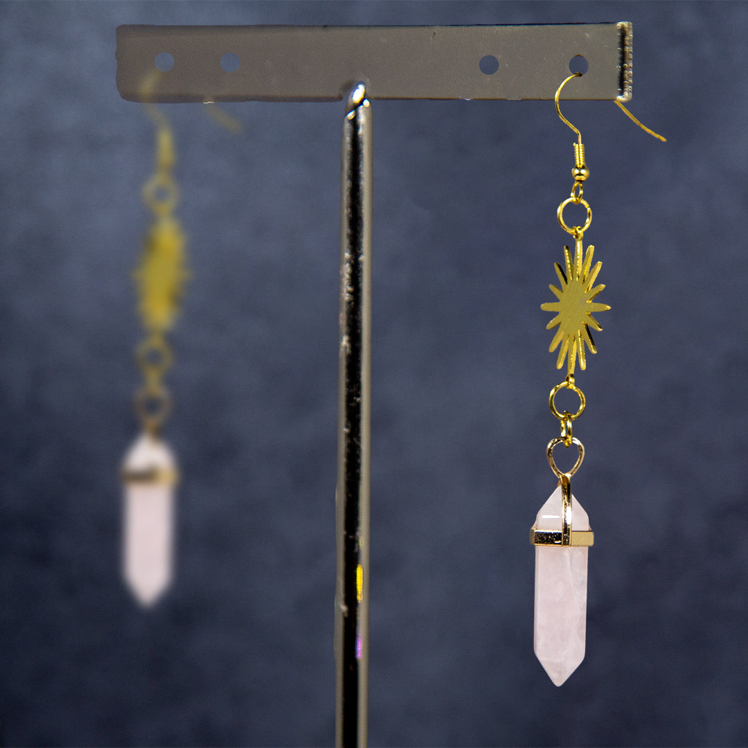 Gemstone Sun Earrings