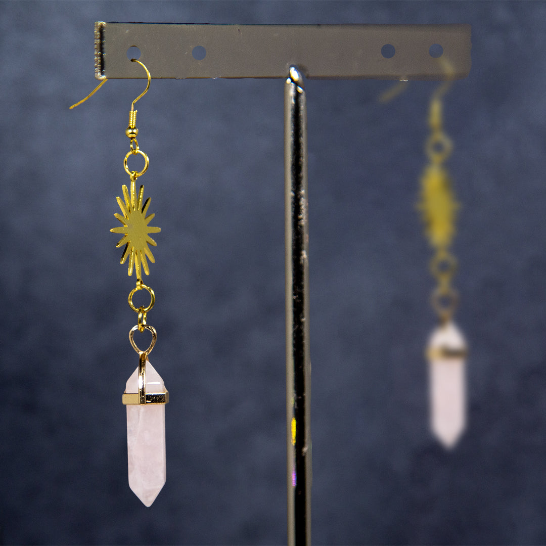 Gemstone Sun Earrings