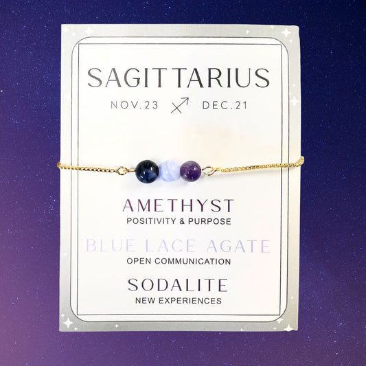 Sagittarius Gold Chain Adjustable Zodiac Bracelets