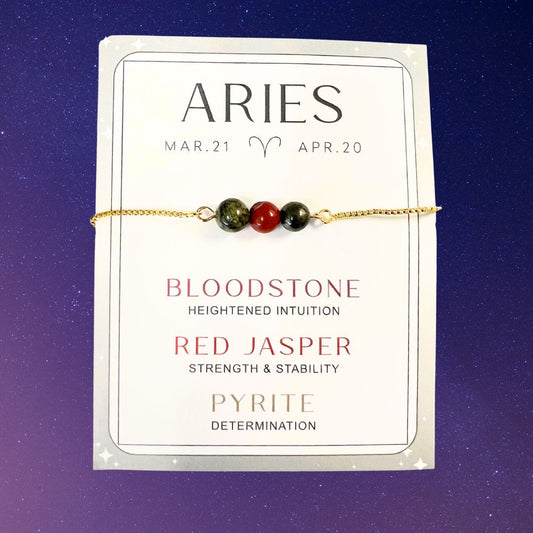 Aries - Gold Chain Adjustable Zodiac Bracelets