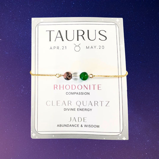 Taurus Gold Chain Adjustable Zodiac Bracelets