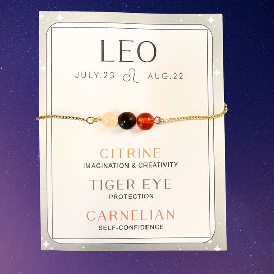 Leo Gold Chain Adjustable Zodiac Bracelets
