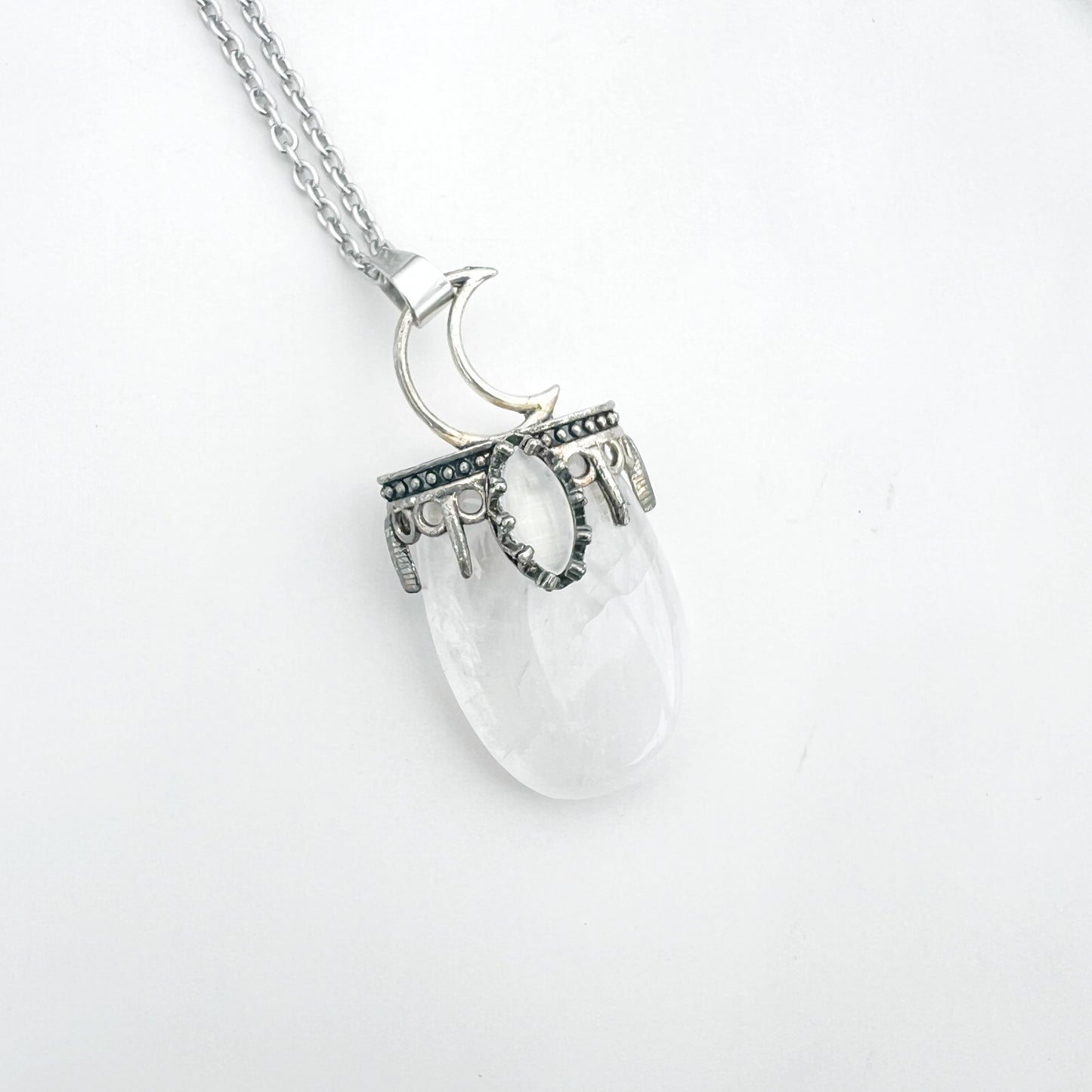 Gemstone Celestial Moon Necklace