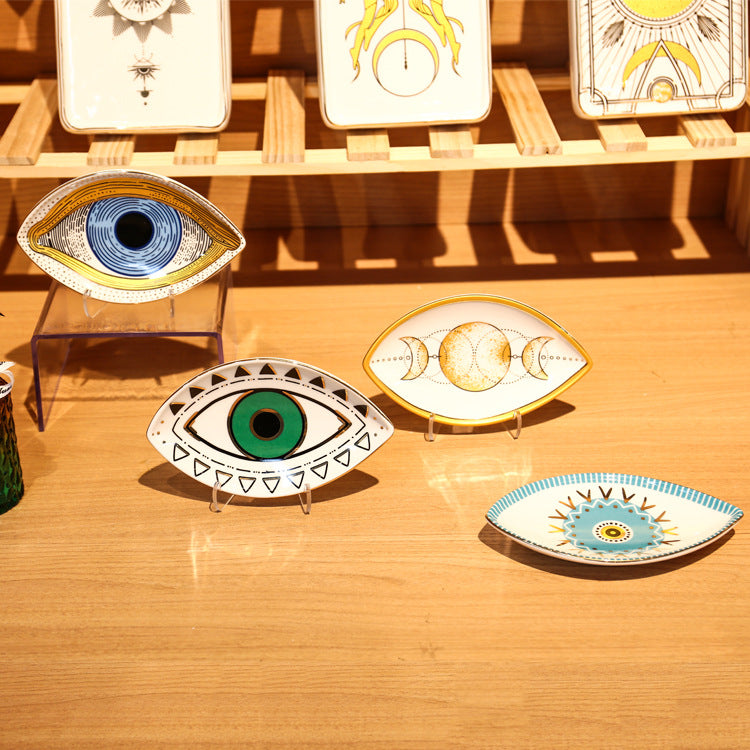 Eye Shaped Protection Trinket Dish - Green