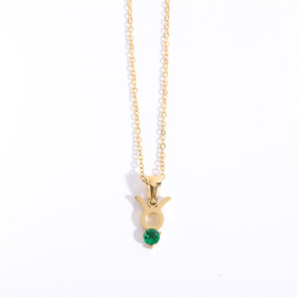 Zodiac Birthstone Drop Necklaces