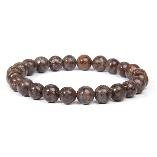 Brown Snowflake Obsidian Bracelet