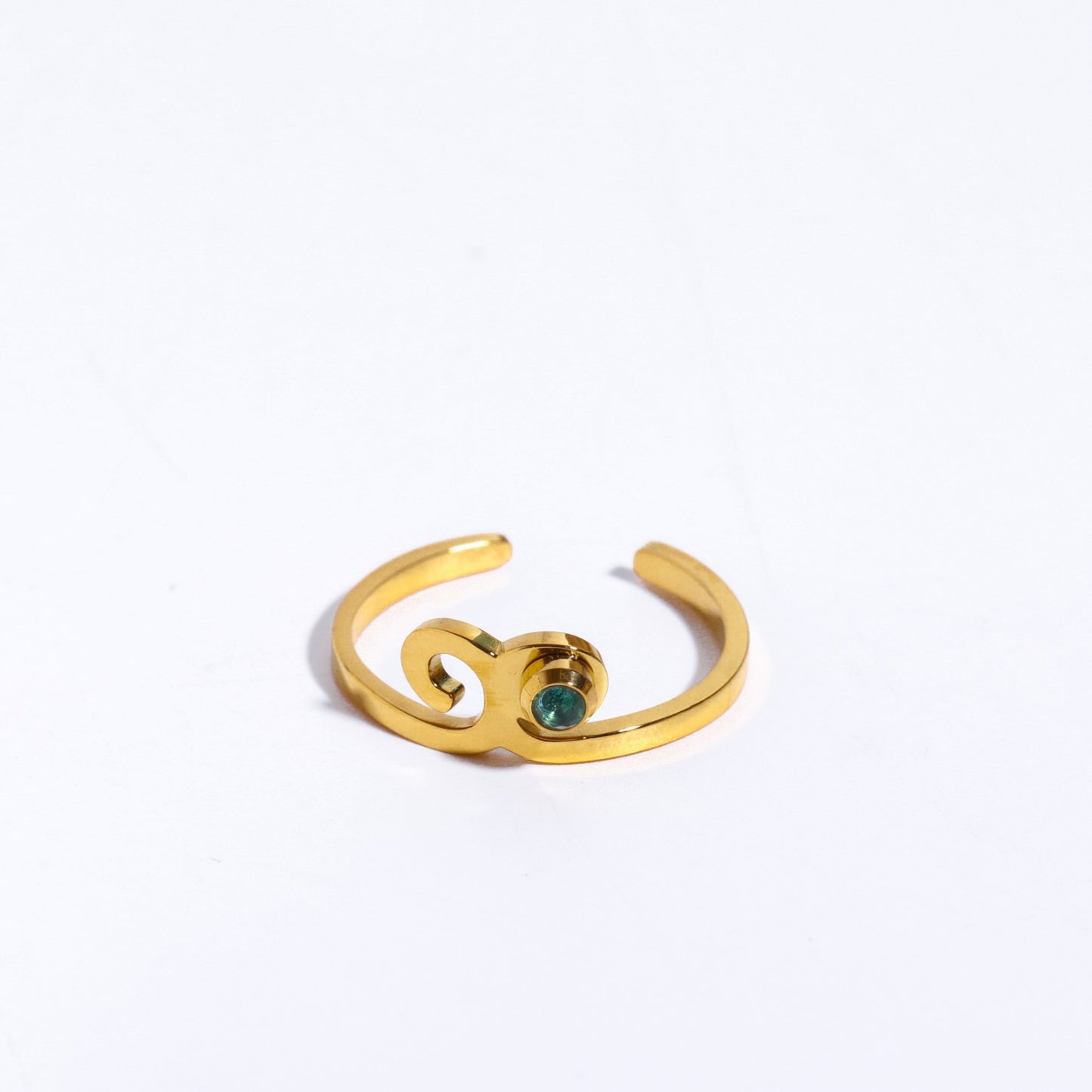 Birthstone Zodiac Open Ring