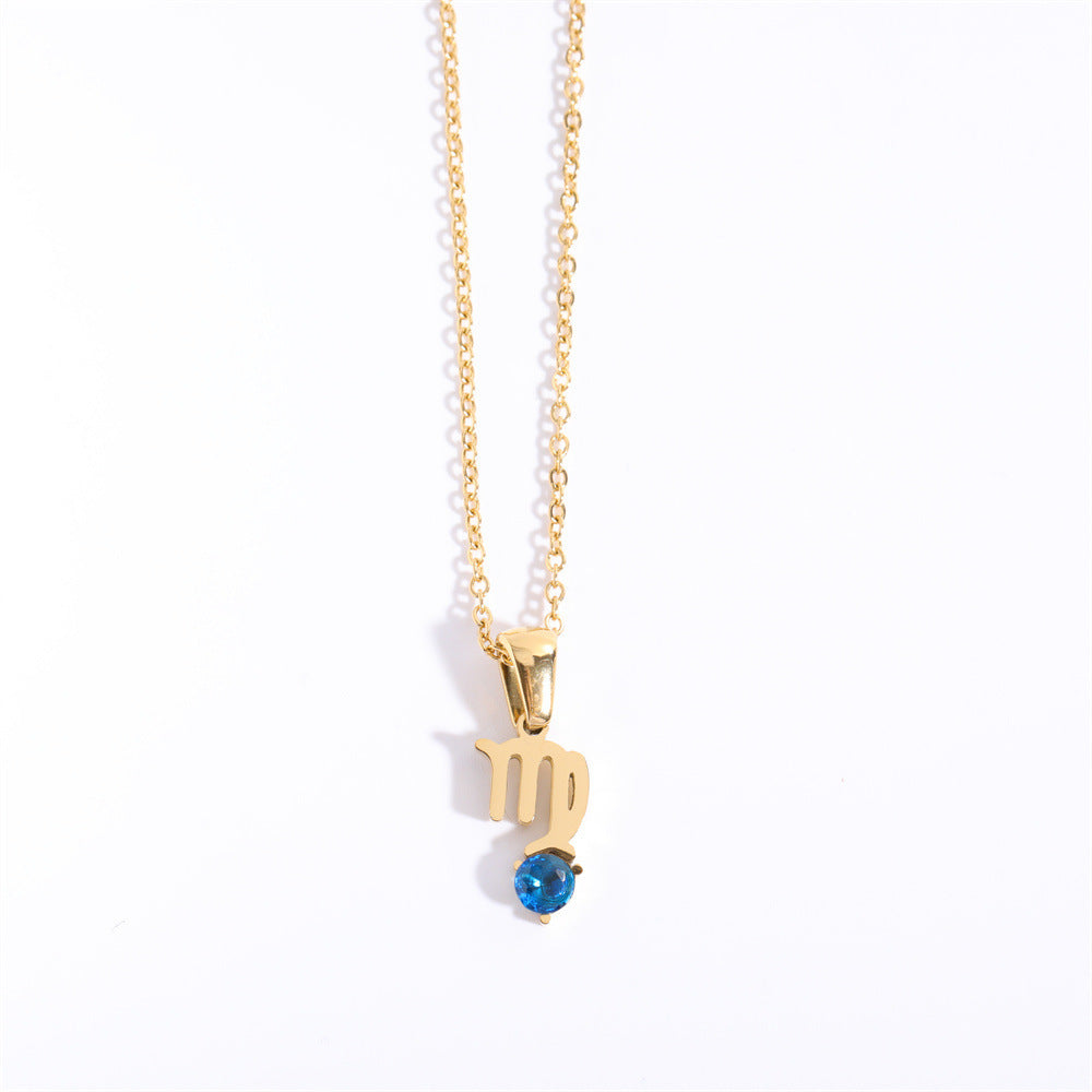 Zodiac Birthstone Drop Necklaces