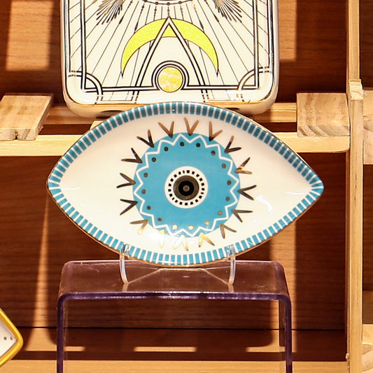 Eye Shaped Protection Trinket Dish - Blue
