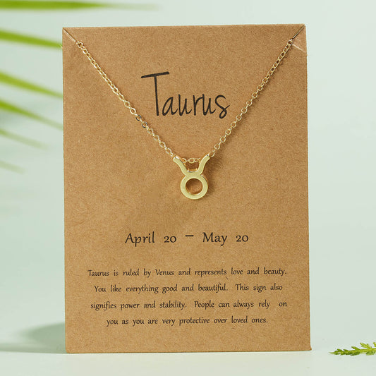 Taurus Dainty Zodiac Necklace