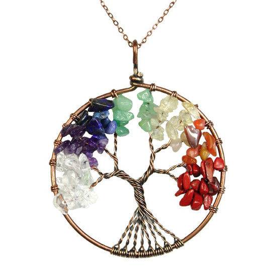 Copper Tree of Life Necklace - Chakra