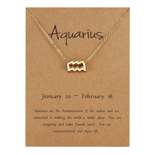 Aquarius Dainty Zodiac Necklace