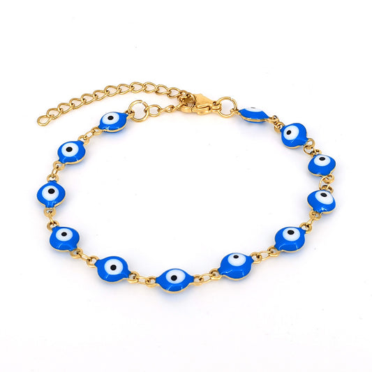 Alloy Evil Eye Bracelet - Blue