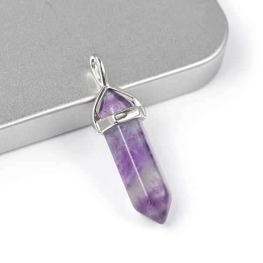 Purple Fluorite Point-Necklace