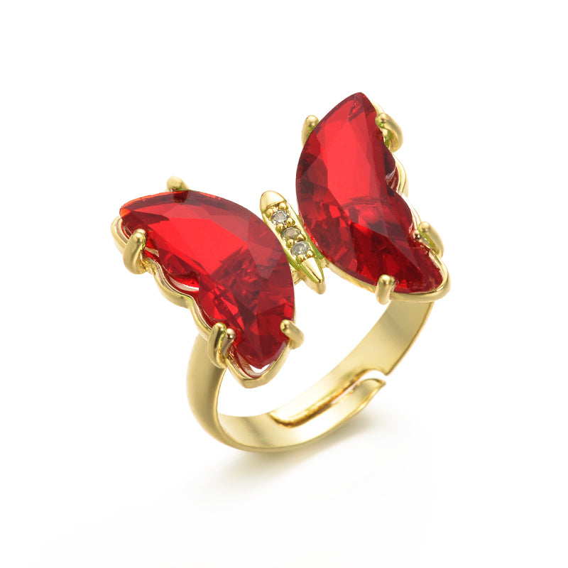 Butterfly Ring - Red
