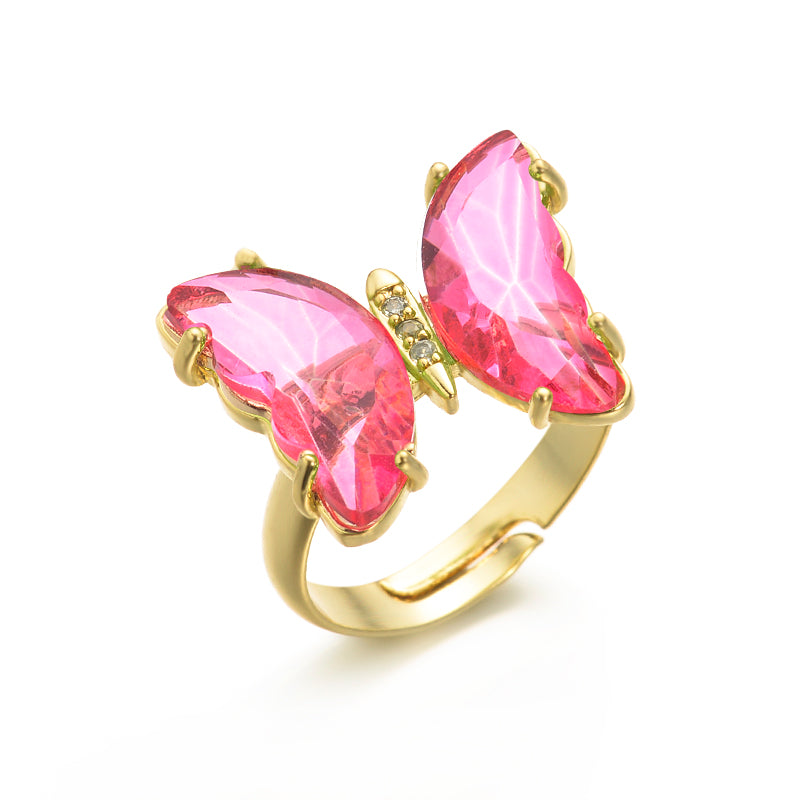 Butterfly Ring - Pink