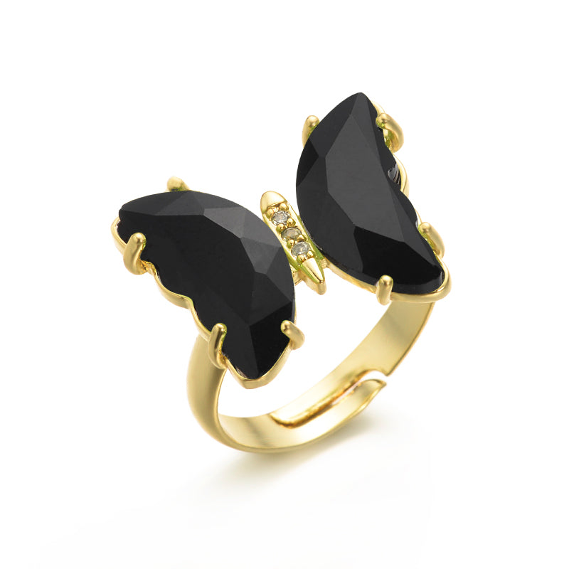 Butterfly Ring - Black