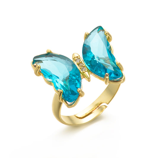 Butterfly Ring - Aqua
