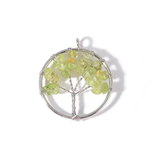 Tree of Life Necklace - Lemon Jade