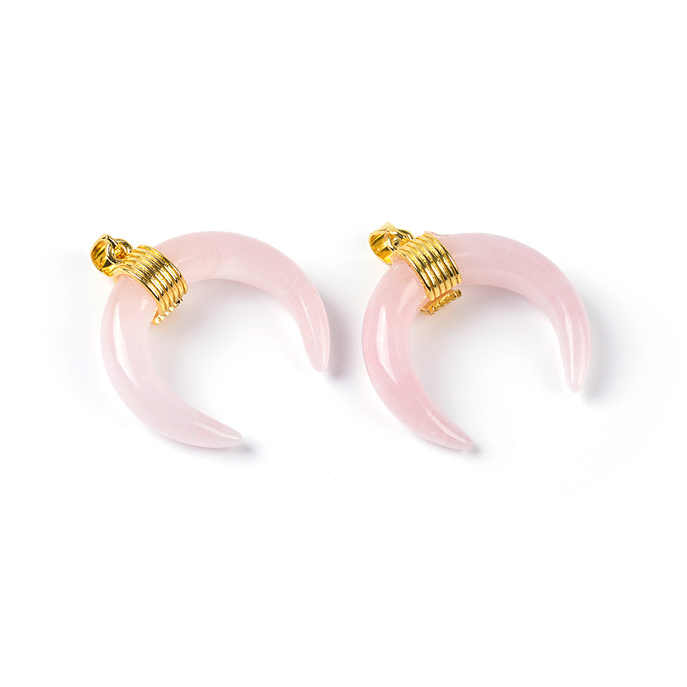 Rose Quartz Horn-Necklace
