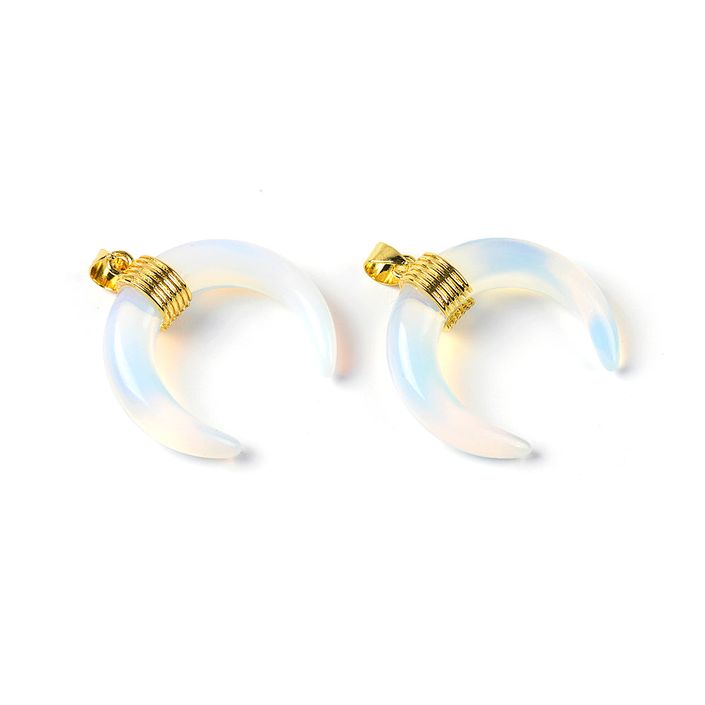 Opal Quartz Horn-Necklace