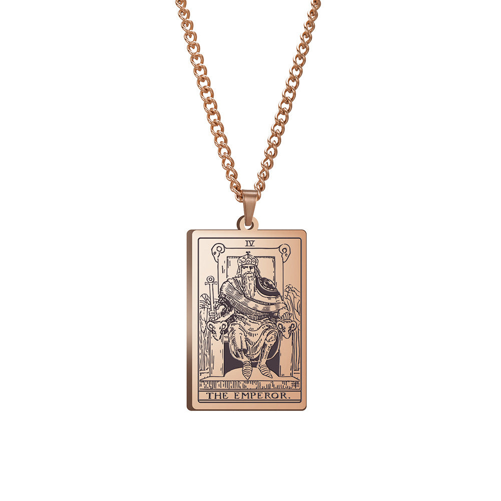 The Emperor Tarot Card Necklace