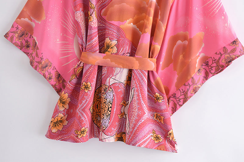 Pink Bohemian Moon Kimono